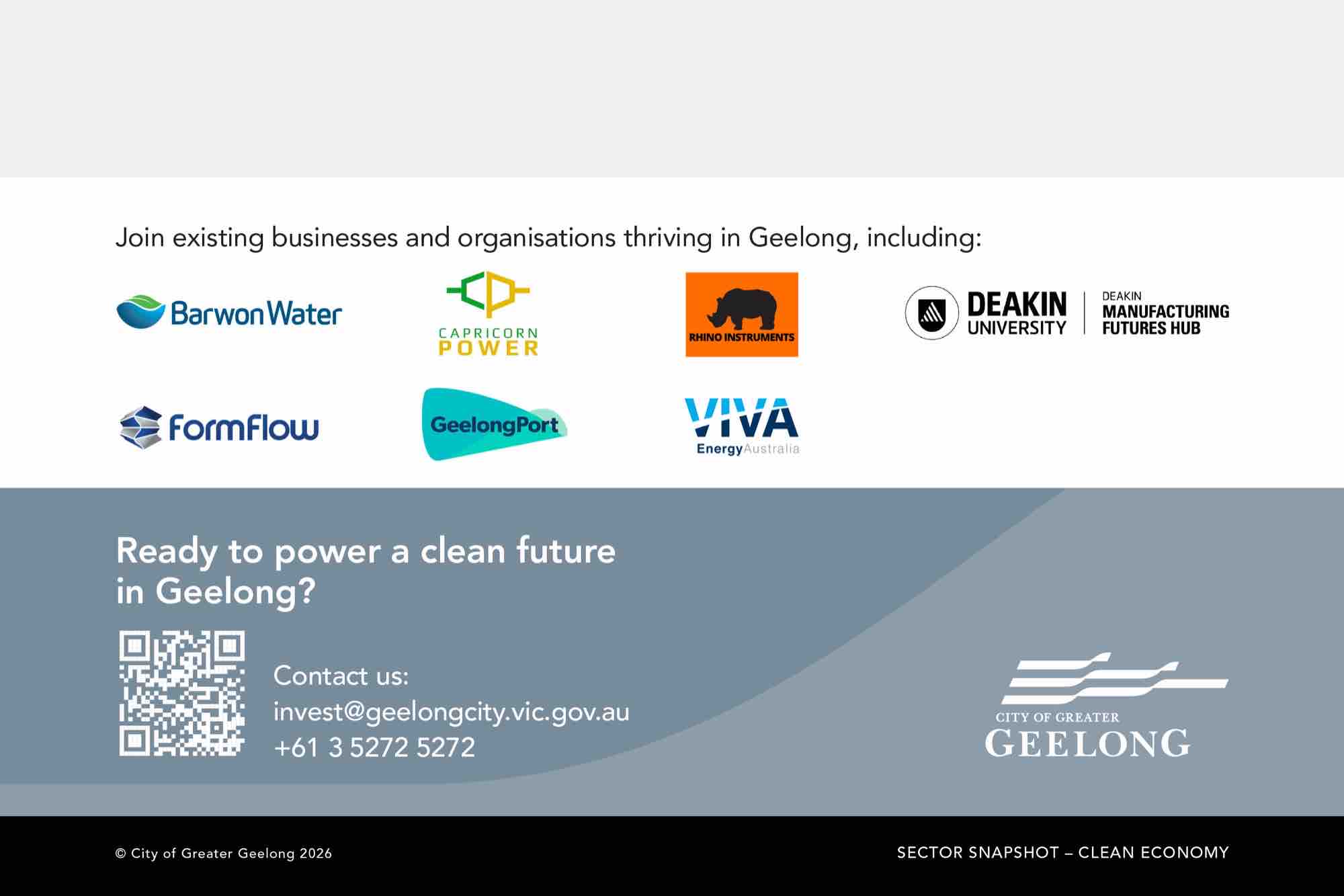 City of Greater Geelong Clean Economy Investment Prospectus featuring Rhino Instruments
