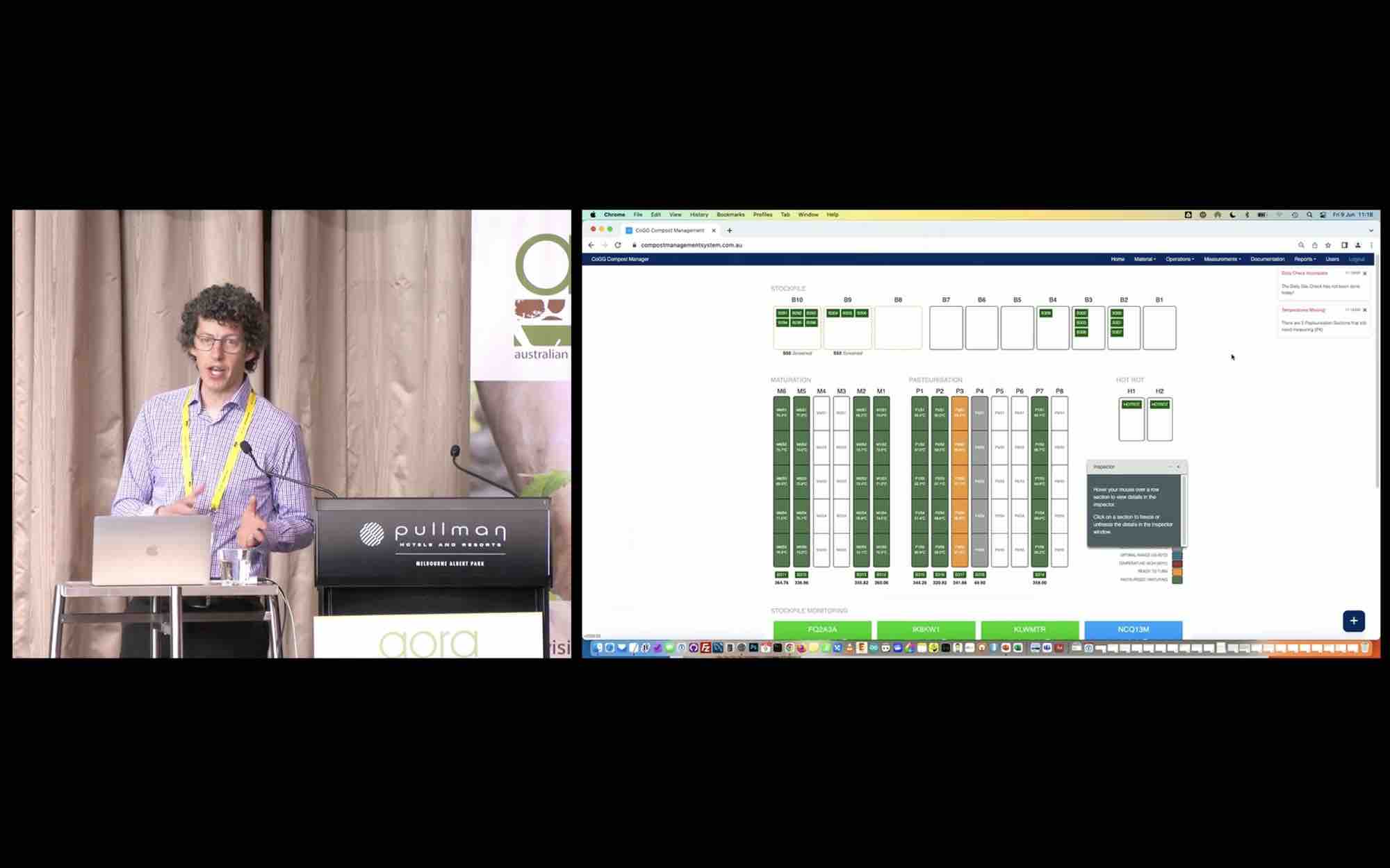 Patrick Blampied presenting at the 2023 AORA national conference