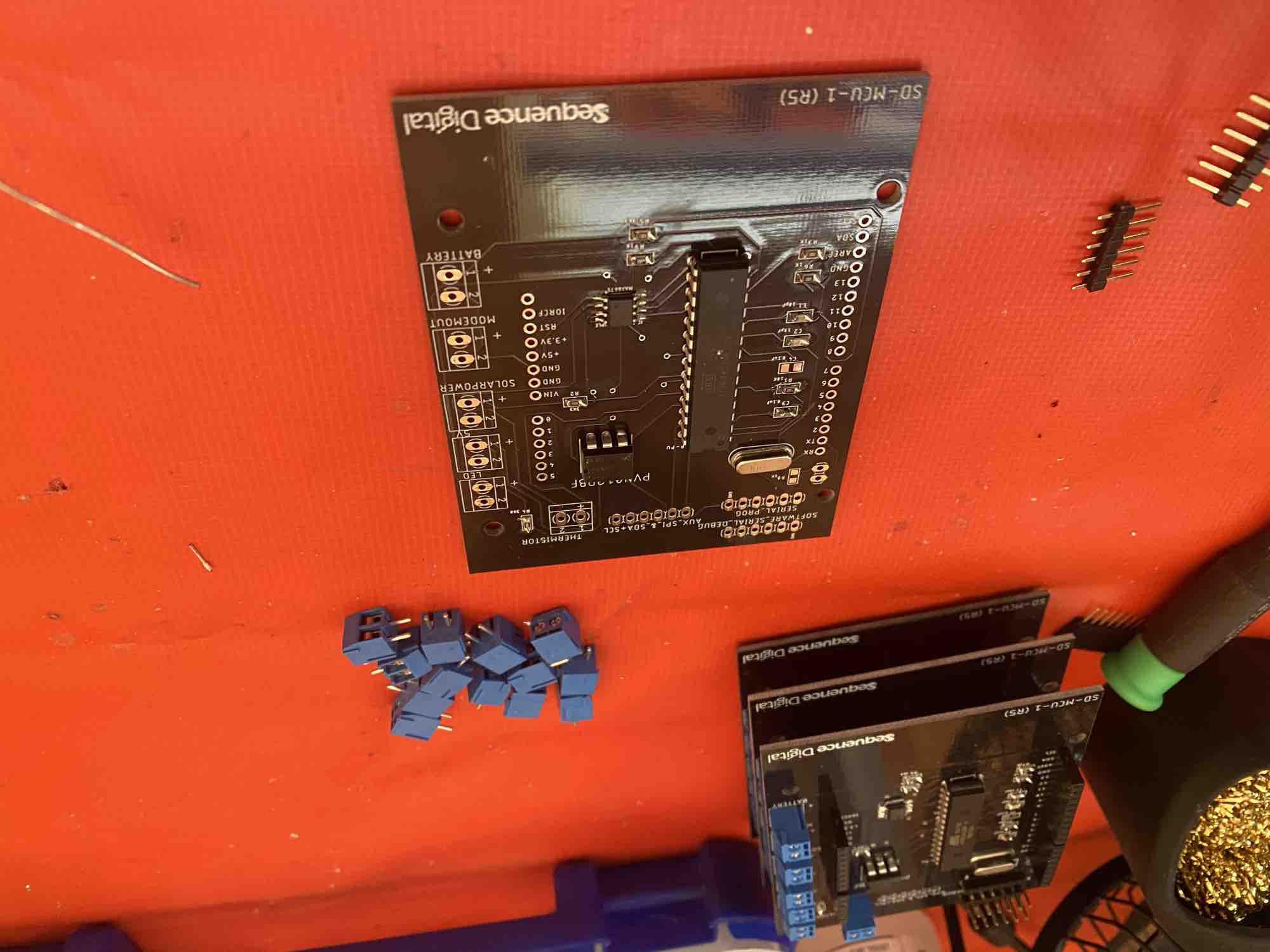 Early custom printed circuit board development for Rhino Instruments