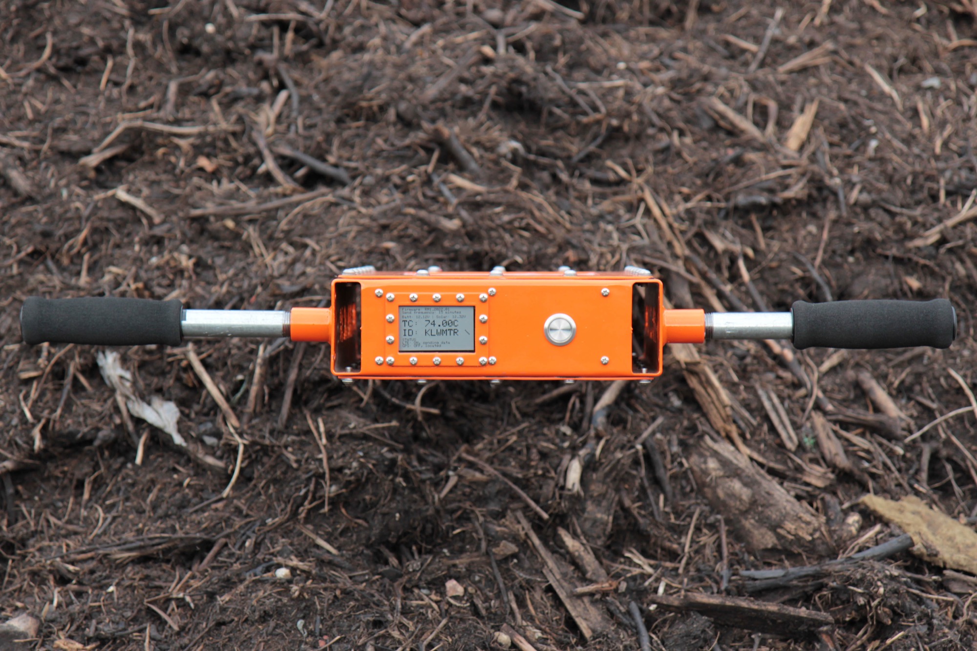 Rhino Instruments RM1 deployed on a compost windrow