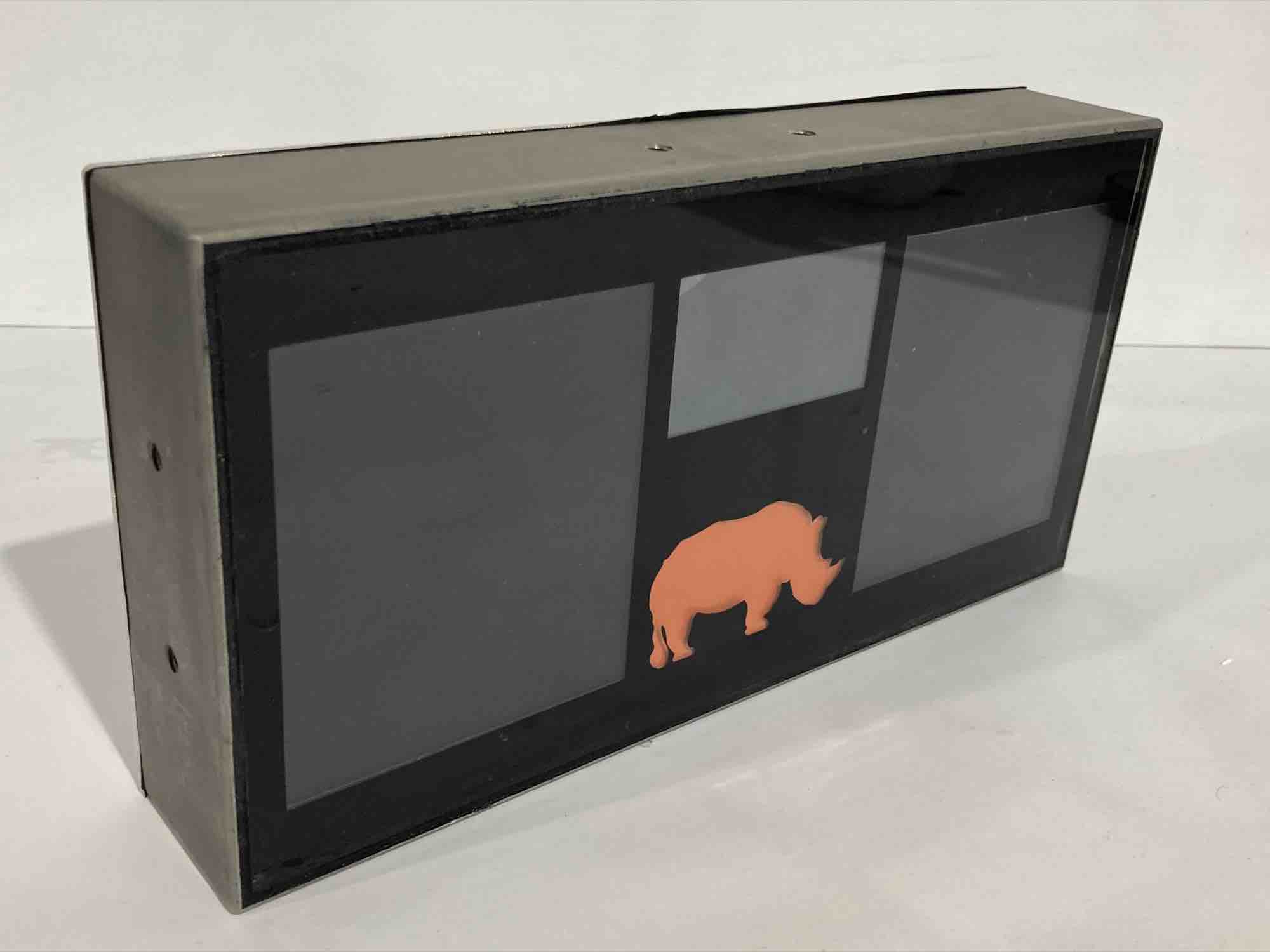 RM2 enclosure in raw 3D-printed stainless steel